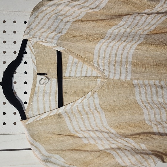 Anthropologie Akemi & Kin 100% Linen Tunic Top Size Medium Lagenlook Dolman - Picture 5 of 10